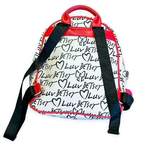 Betsey Johnson Amor mini backpack purse hearts romantic eclectic feminine unique - Picture 2 of 10